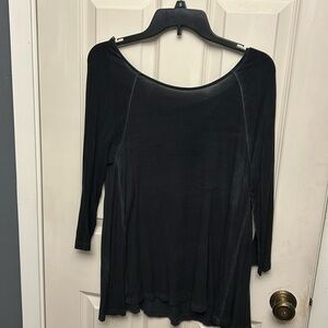 Flow-y strappyback, distressed-look, black gray top!